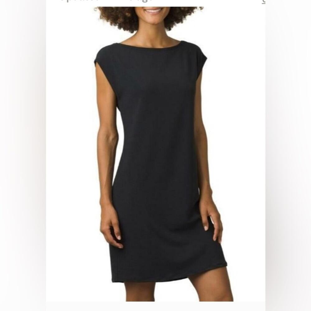 NWT Prana sanna black dress sleeveless performance wicking womens S travel